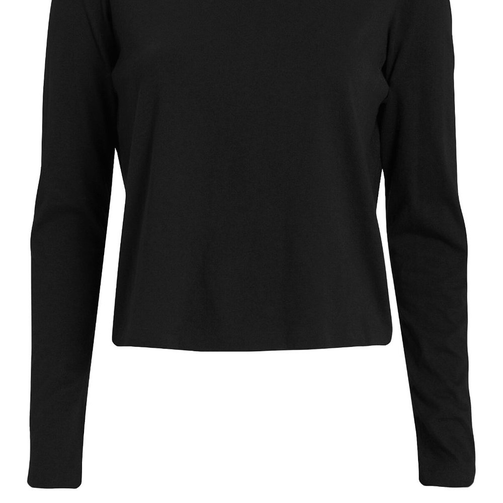 INTERMIX Classic Long Sleeve T-Shirt Black P (XS) - Picture 6 of 10